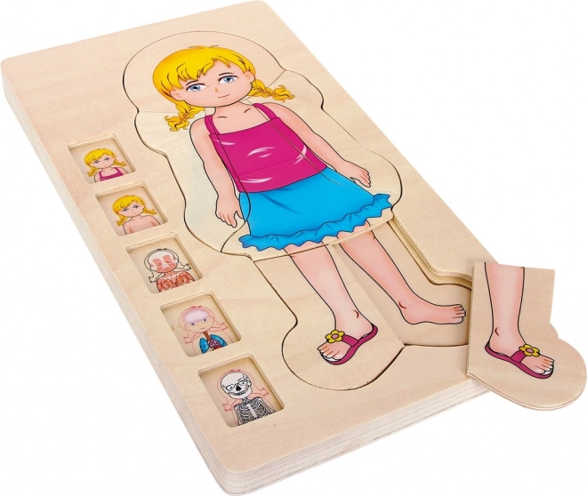 Puzzle din lemn anatomie small foot