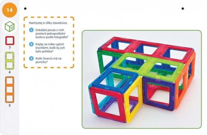 Magformers geometrie: Plan și spațiu - set 43 piese