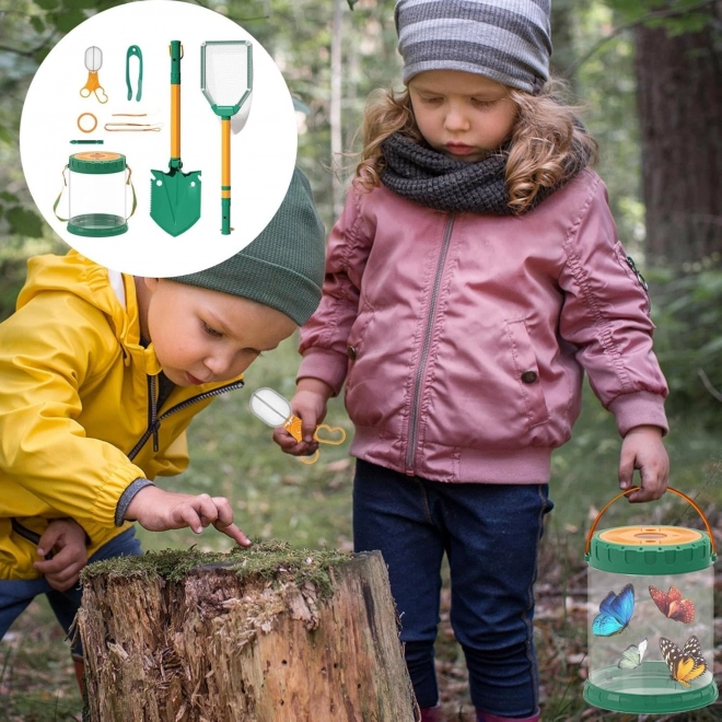 Woopie Set Mic Explorator Natură, Pânză pentru Insecte și Fluturi, Recipient pentru Pești