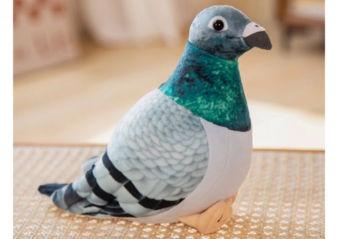 Mascotă plus din pluș porumbel cenușiu