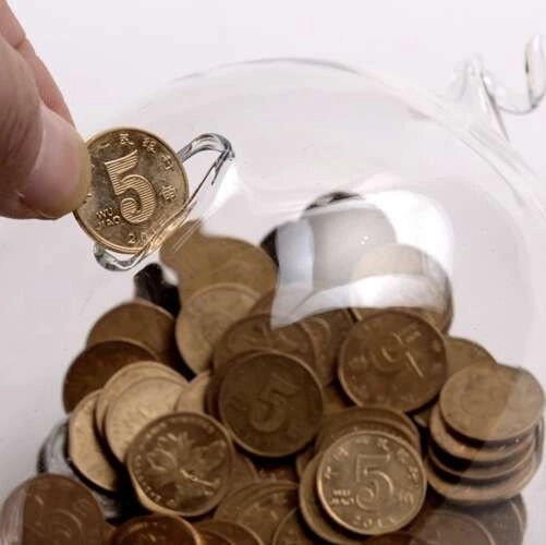 Skarboncă porcușor din sticlă transparentă Ruhhy