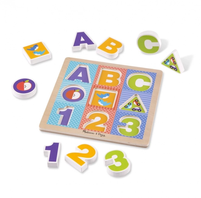 Puzzle din lemn ABC pentru copii