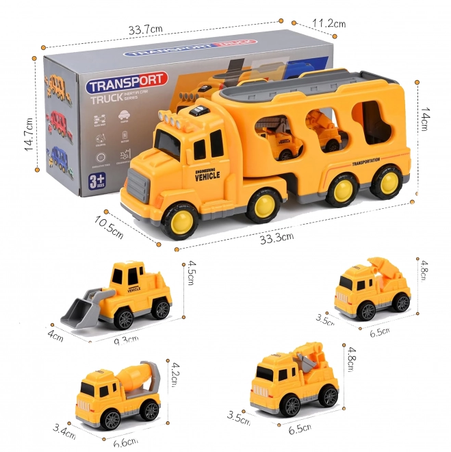 Set Woopie camion remorcă auto de jucărie