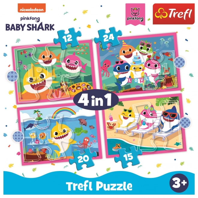 Puzzle Progresiv Baby Shark de la Trefl