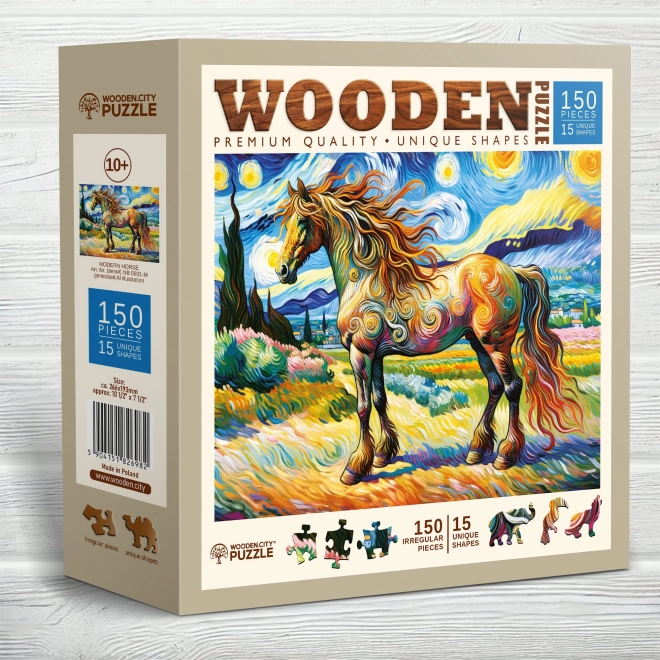 Puzzle din lemn cal modern