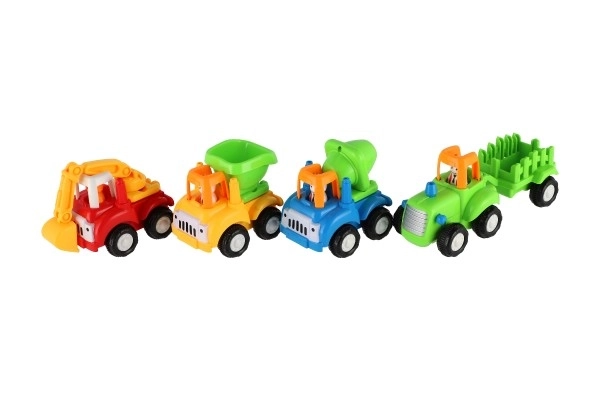 Set 12 mașini agricole și de construcții din plastic