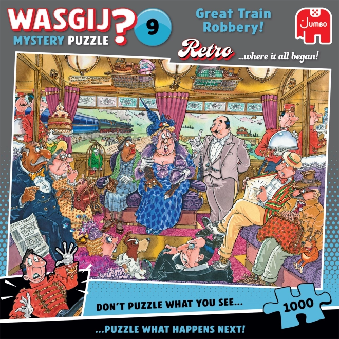 Puzzle Jumbo Wasgij Mystery 9: Marea jaf la tren 1000 piese