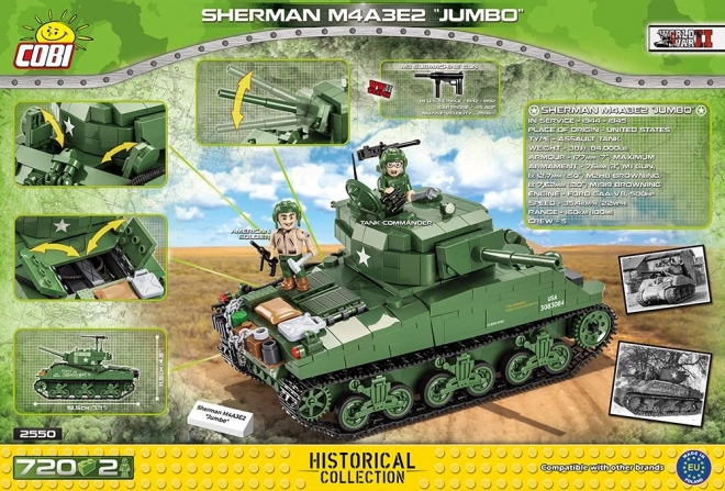 Set de construcție Sherman Jumbo Cobra King