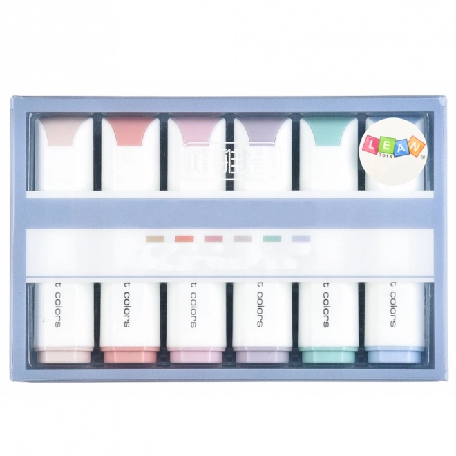Set mini marcatoare culori pastel 6 buc