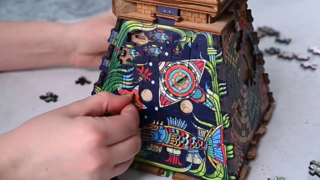 Puzzle din lemn Piramida Soarelui