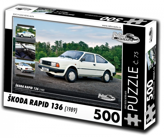 Puzzle Retro-Auta Škoda Rapid 1988 500 Piese