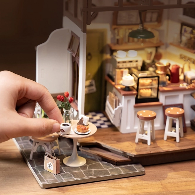 RoboTime puzzle 3D din lemn – cafenea