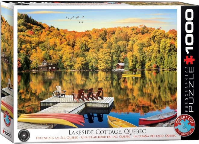 Puzzle Chalet de lângă lac, Quebec 1000 de piese