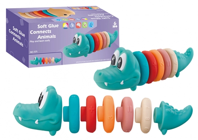Set educațional piramidă moale crocodil