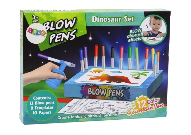 Set creativ markere gonflabile dinozauri