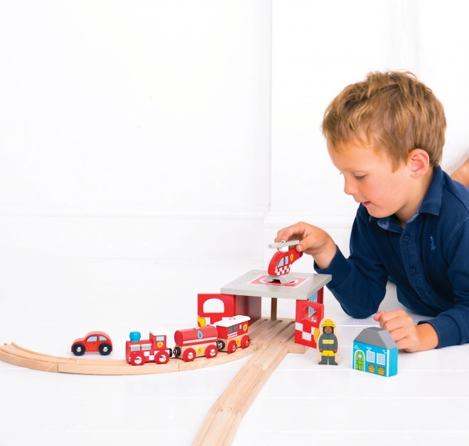 Stația de pompieri Bigjigs Rail