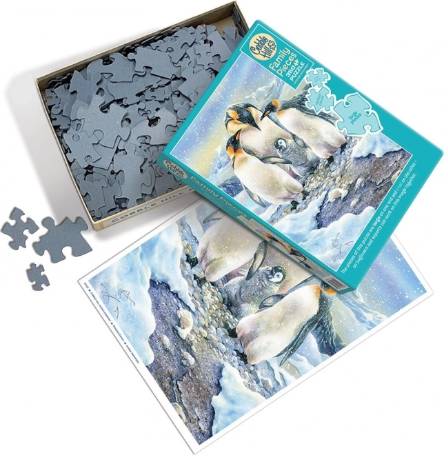 Puzzle Familie de Pinguini Cobble Hill 350 Piese