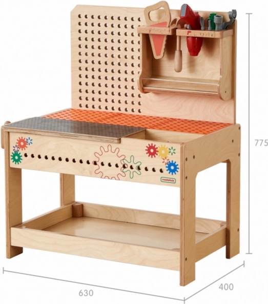 Atelier din lemn XXL Montessori STEM cu unelte MASTERKIDZ