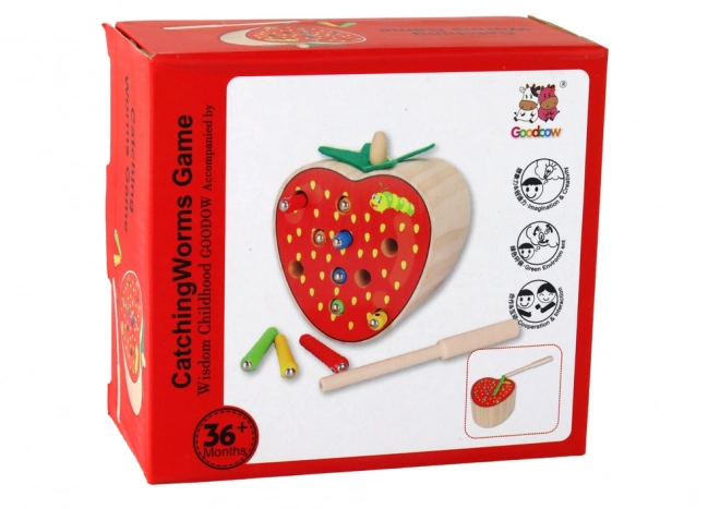 Joc din lemn pentru copii prinde gândăcelul