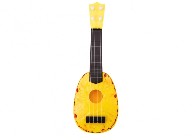 Ukulele mini pentru copii motive ananas galben