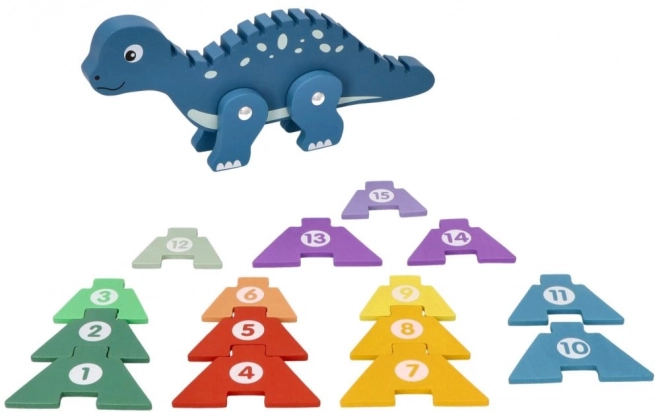 Dinozaur cu puzzle numeric