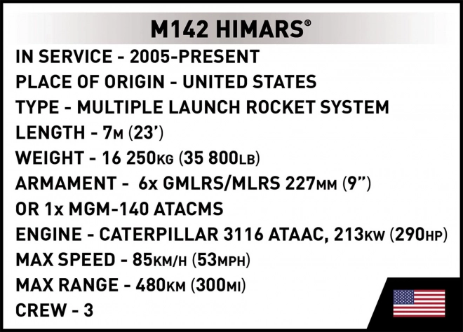 Set de construcție Himars cu 604 piese