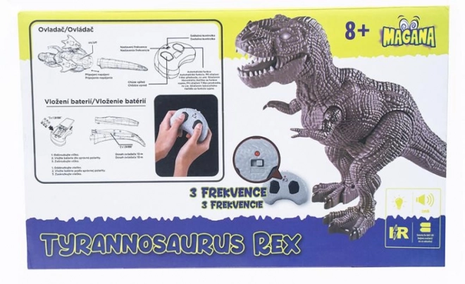 Dinozaur telecomandat Tyrannosaurus Rex cu efecte luminoase