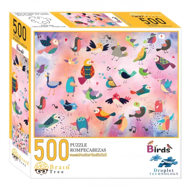 Puzzle Brain Tree Păsări de poveste 500 piese