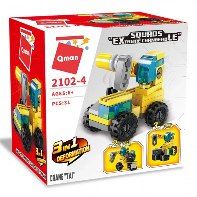 Qman Squros 3 în 1 Set de construcție jeřáb Tai