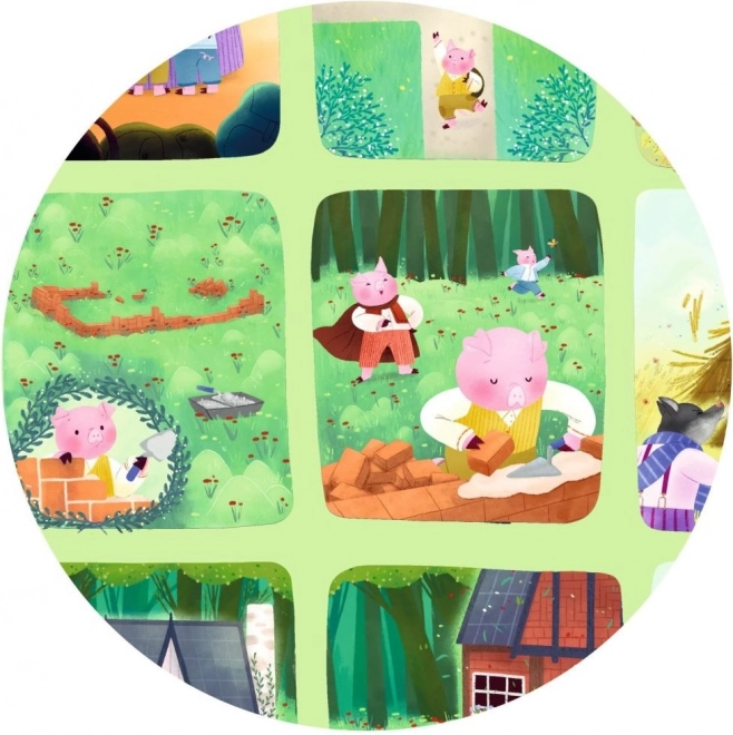 Puzzle DJECO Trei purceluși 35 piese