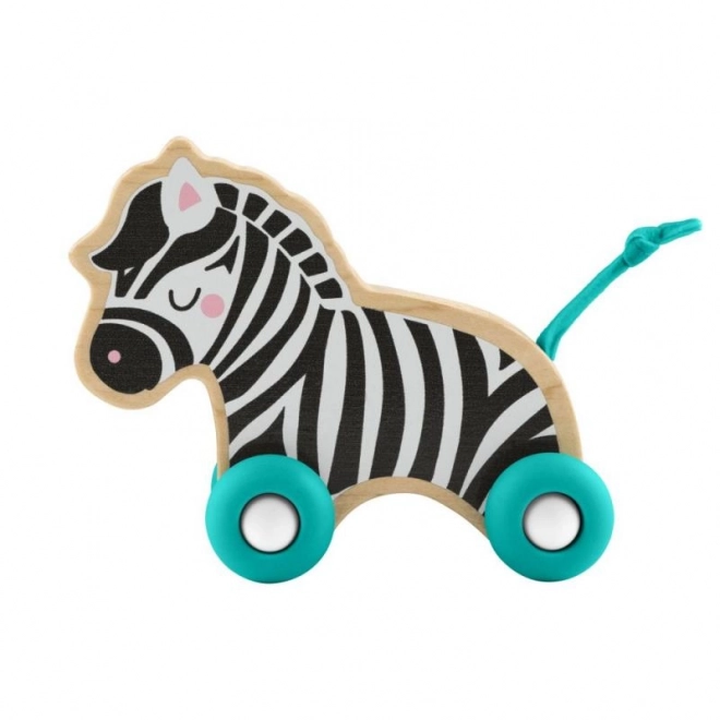 Animale de împins din lemn Leu și Zebră de la Fisher-Price