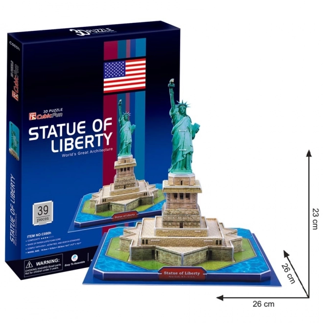 Puzzle 3D Statuia Libertății CubicFun