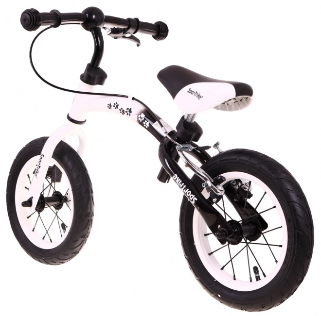 bicicletă fără pedale copii SporTrike Boomerang albă