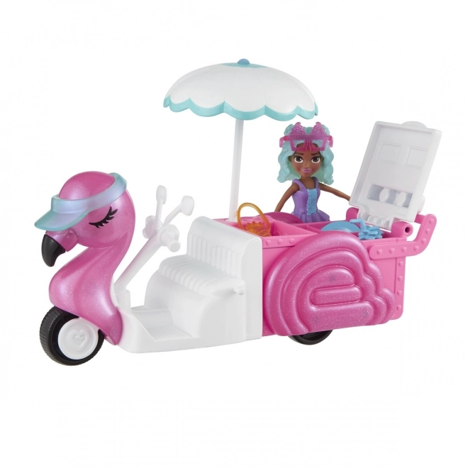 Set de joc Polly Pocket Flamingo Snack Cart