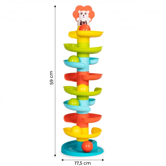 Turn cu tobogan pentru bile colorate