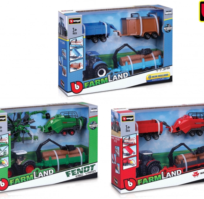 Set cadou tractor fermă 10 cm