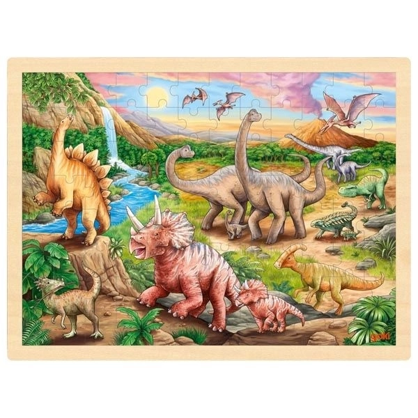 Puzzle din lemn traseul dinozaurilor