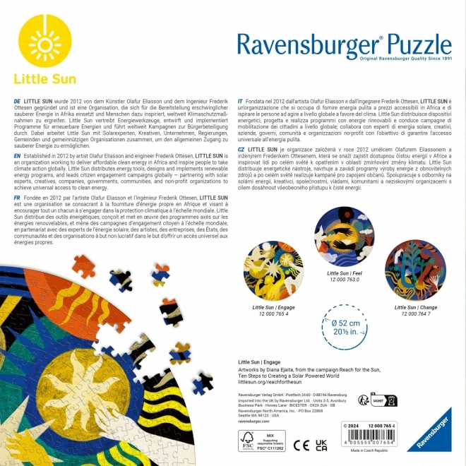 Puzzle rotund Ravensburger Little Sun 500 piese