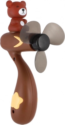 Ventilator cu manivelă cu motiv de urs din plastic