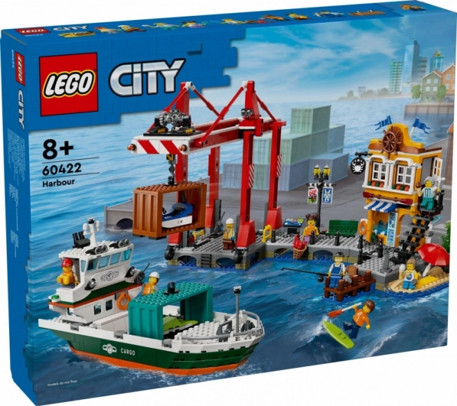 Port maritim LEGO City cu navă de marfă