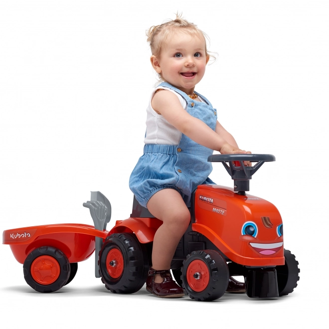 Tractor Cu Pedale Kubota Pentru Copii Cu Remorcă