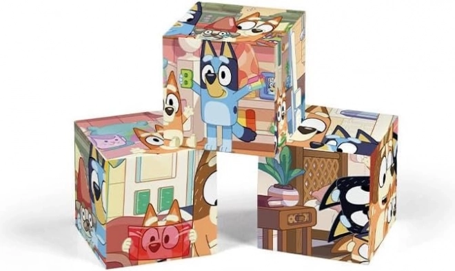 Cuburi puzzle Bluey Clementoni, 6 cuburi