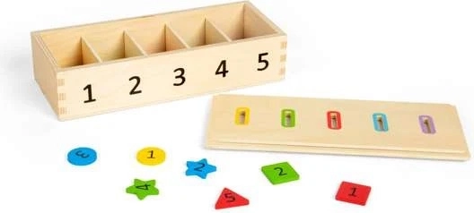 Bigjigs Toys sortare culori, forme și numere