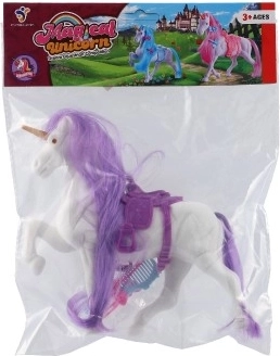 Unicorn cu coamă de pieptănat și accesorii