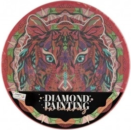 Pictură diamant Mandala Leu diametru 30 cm