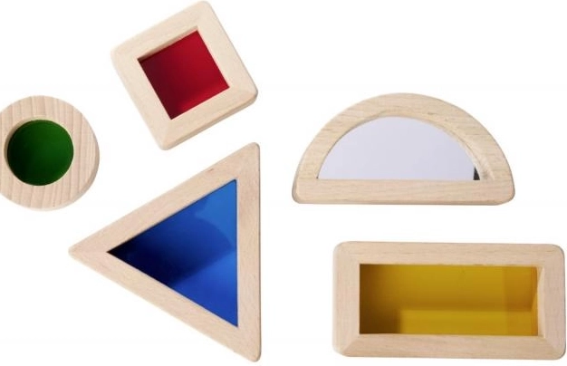 Cuburi senzoriale Montessori EICHHORN, 5 piese, lemn de fag
