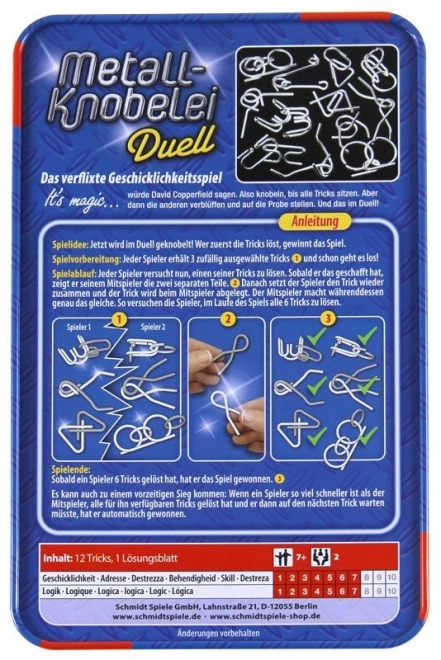 Sada jocuri metalice de puzzle Duell de la Schmidt