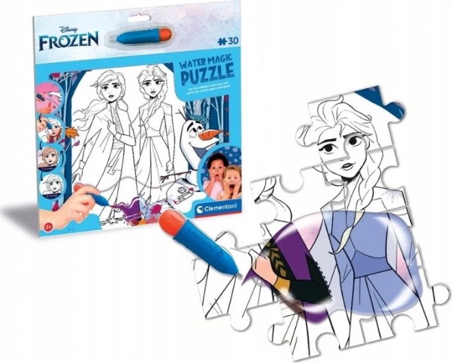 Puzzle cu apă magică CLEMENTONI: Frozen 2, 30 piese