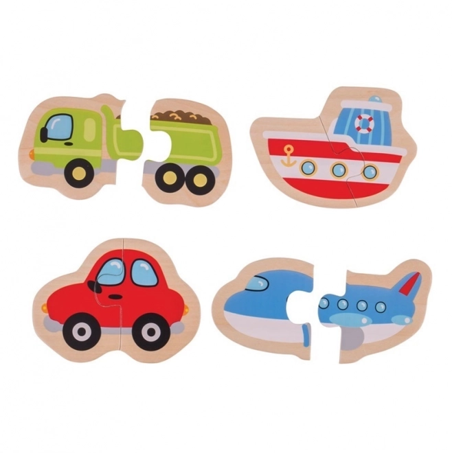 Puzzle ușor Vehicule Bigjigs Toys