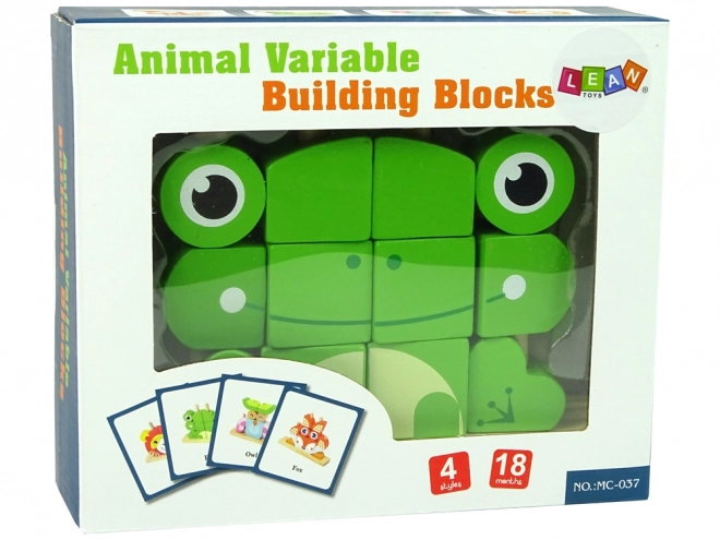 Puzzle 3D din lemn pentru copii - broscuță